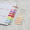 Translucent Morandi gradient index tabs and page markers for office and school notebook - 200 Pack / Cream