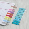 Morandi color gradient rounded index tabs and sticky notes for planners - 200 Pack / Gradient Light Blue