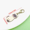 Cute Siamese cat enamel charm with KC gold lobster clasp, 1.65 inch length for DIY crafts - Apricot Enamel Cat (ER2307)