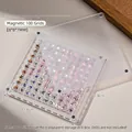 Boîte de rangement en acrylique pour nail art avec 100 compartiments magnétiques - Boîte de Rangement en Acrylique 100 Grilles