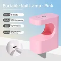 Portable pink rechargeable UV LED nail lamp with Type-C charging port, 60s fast drying - Open Rechargeable Style / Pink