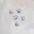 Strass en cristal carrés irisés de 10mm pour une décoration d'ongles 3D élégante - Clair de Lune (G1716-02) / 1 Pièce