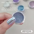 Poudre miroir fée bleu clair de lune pour décorations d'ongles en soie scintillantes - 01# (Env. 0.35g) / Bleu clair de lune