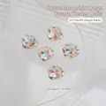Breloques de nail art en cristal carré iridescent pour une décoration de manucure 3D - Blanc Aurore (G1716-03) / 1 Pièce