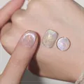 Βερνίκι νυχιών gel Rainbow laser cat eye στην απόχρωση N.01 με έντονο ολογραφικό εφέ - 01# Λευκή Πρωινή Δροσιά