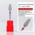 Russian style diamond peanut nail drill bit for cuticle prep and skin polishing - Peanut Head F