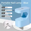 Tragbare hellblaue UV-LED-Nagellampe zum schnellen Trocknen von Nagellack, JZ06 - Offener Wiederaufladbarer Stil / Blau