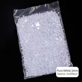 3mm pure white high-gloss flat back pearls for nail art decoration, 10000pcs pack - 3.0mm (ai-Approx. 10,000 Pcs/Pack) / Pure White