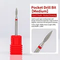 Professional diamond cuticle nail drill bit for manicure prep and cleaning - Torch Head Long F