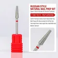 Diamond Russian manicure nail drill bit F fine grit for cuticle prep - Cone F