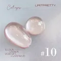 Translucent shimmering cat eye nail gel polish in soft pink shade #10 for manicures - 10#