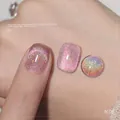 Rainbow laser cat's eye nail gel polish σε απόχρωση N.08 με ολογραφικό γυαλιστερό φινίρισμα - 08# Λίτσι Ρόδο