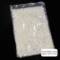 Perle semitonde bianco crema 2,5mm per nail art, confezione da 10.000 pezzi - 2.5mm (ai-Circa 10.000 Pezzi/Confezione) / Bianco avorio