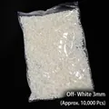 Confezione da 10.000 perle semitonde a dorso piatto bianco avorio da 3 mm per nail art - 3.0mm (ai-Circa 10.000 Pezzi/Confezione) / Bianco avorio