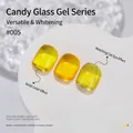 Vernis à ongles gel ambre jaune avec effet œil de chat magnétique - N°05