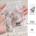 1440pcs SS4 white Czech point-back glass rhinestones for professional nail art decoration - Transparent / SS4 (1440 Pieces/Pack)