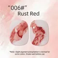 Rusty red nail blooming gel SKU 006 featuring a marble watercolor effect for professional nail art - Rusty Red (6#)