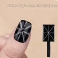 Professional square nail magnet tool creating a rice-shaped pattern for cat eye gel nails - Rice Type