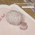 High-quality creamy white nail art pearls in mixed sizes for professional manicure - 04# Mixed Sizes / Off White