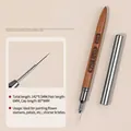 Professional 6mm sandalwood nail art liner brush with ultra-fine needle tube tip. - 01# 6mm