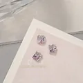 Exquisite pink butterfly crystal nail art charm made of alloy, size 8x9mm for DIY decoration - Pink Butterfly Wing (G1714-02) / Single Piece