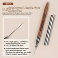 Ultra-fine sandalwood nail art liner brush with 15mm needle tip for precise detailing - 04# 15mm