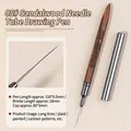 Professional sandalwood nail art liner brush with 18mm ultrafine needle tube tip - 05# 18mm
