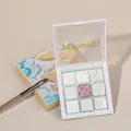 Professional 9-color solid aurora glitter nail polish palette with opal powder and brush - Bling Mud No.01