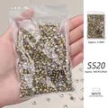 Strass en vetro tchèque à fond pointu SS20 pour nail art, blanc clair, sac de 1440pcs - Transparent / SS20 (1440 Pièces/Paquet)