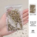 Strass tchèques SS22 blancs pour nail art, taille 5,5 mm, environ 720 pièces par sachet - Transparent / SS22 (720 Pièces/Paquet)