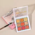 9-color solid nail glitter gel palette in variant 03 with brush - Bling Mud No.03