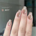 Vernis à ongles œil de chat blanc porcelaine #017 avec effet magnétique brillant éclatant - Œil de Chat Satin 17#
