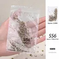 Strass à fond pointu tchèque SS6 AB professionnels pour le nail art, paquet de 1440 pièces - Style Couleur AB / SS6 (1440 Pièces/Paquet)