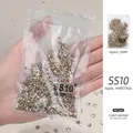 Strass tchèques SS10 à fond pointu pour nail art, style AB, pack de 1440 pièces - Style Couleur AB / SS10 (1440 Pièces/Paquet)