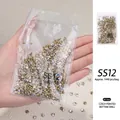 Strass tchèques à fond pointu SS12 couleur AB, env. 1440 pièces par paquet pour ongles - Style Couleur AB / SS12 (1440 Pièces/Paquet)