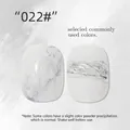 Silver cat-eye marble nail smudge liquid effect on white base 022# - Silver Cat Eye (22#)