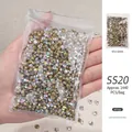 Strass tchèques blancs SS20 à fond pointu pour nail art, 1440 pièces par sachet - Style Couleur AB / SS20 (1440 Pièces/Paquet)