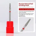 Fine grit diamond nail drill bit for cuticle prep and Russian manicure, 45mm length - Long Cone F