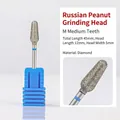 Professional Russian style peanut diamond nail drill bit M grit for cuticle removal - Peanut Head M