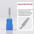Professional C-coarse silver diamond nail drill bit for gel and acrylic removal 45mm - Cone M