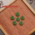 Green jade-style 10mm donut bead nail art decoration with smooth polished finish - Green Large Peace Buckle / 1 Piece