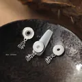 Traditional Chinese style Ping An Kou nail art charm with silver Fu character pendant - White Blessing Pendant / 1 Piece