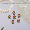 Amber brown fat square nail art rhinestone decoration with 9x9mm size specification - Fat Square (G1429) / 1 Piece