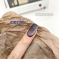 Dark purple cat eye gel nail polish with magnetic glitter effect for professional manicure - 09#