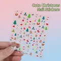 Christmas 3D embossed nail stickers featuring cute polar bears and trees, style Aha!070 - Christmas Series (Aha-070)