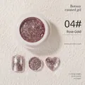 High-density rose gold glitter nail gel paste #04 for creative nail art DIY design - Rose Gold 04#