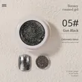 High-density glitter nail platinum gel jar #05 Gun Black 5g professional nail art - Gun Black 05#