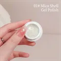 Japanese style mica shell nail polish gel with glitter flakes in shade 01 for manicure - 5 / Shell Mica Gel No.01