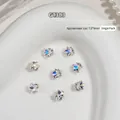 Star-shaped iridescent nail art crystal with mini pearls for manicure decoration - Small Starfish Style (G-1383)
