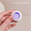 04# Purple mica shell nail gel polish with sparkling sequins for professional manicure - 5 / Shell Mica Gel No.04